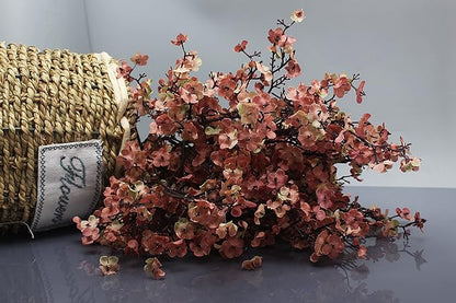 Babys Breath Silk Artificial Flowers Bulk 20pcs for Fall Decor Fake flower bouquet Bulk for Home Kitchen Indoor Bouquet Floral Arrangement Table Centerpieces Party Decor(Beige Brown 20pcs)