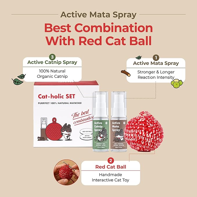 JAYU PET Active MATA Spray – 100% Natural Silvervine Spray for Cats, Liquid Catnip Alternative, Calming Spray for Indoor Kittens, Boosts Play & Engagement, Reduces Stress (1 fl oz)-Mewly Pet