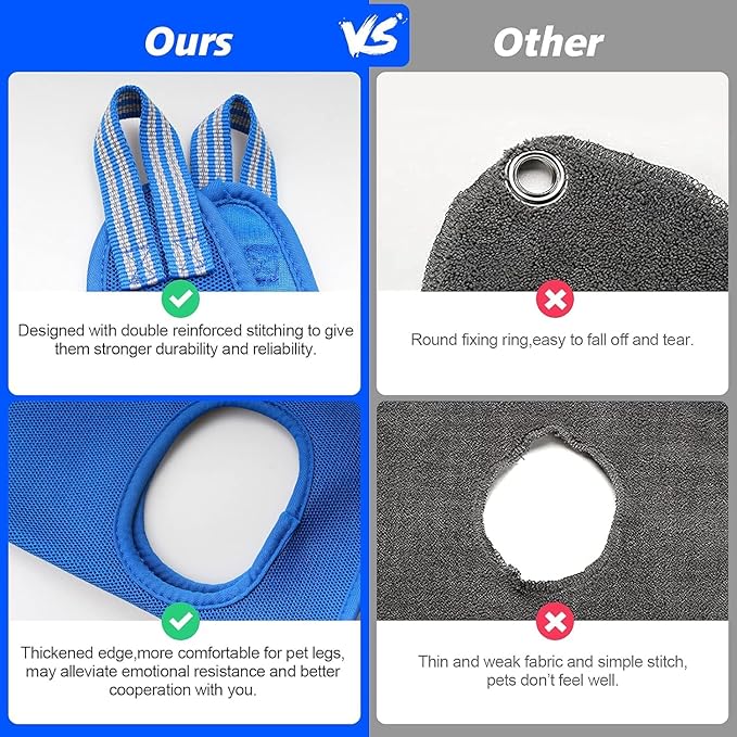 Pet Grooming Hammock with Nail Clippers/Nail Trimmers/Grooming Scissors, Dog Grooming Harness for Nail Trimming, Pet Grooming Sling Helper-Mewly Pet