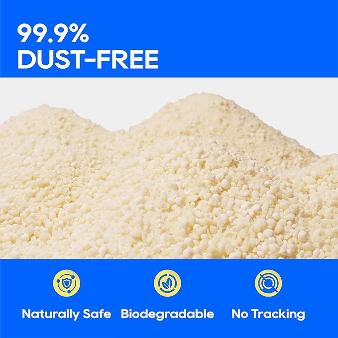 HoneyCare Cassava Cat Litter | Natural Cassava Formula | Fast Clumping & Odor Control | Low Dust & Eco-Friendly | 6 lbs-Mewly Pet