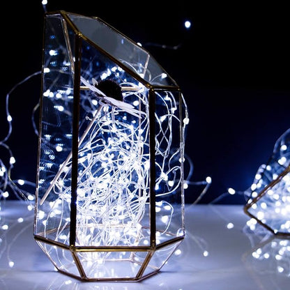 USB Fairy String Lights, 40FT 120LED Firefly String Lights, 8 Lighting Modes Twinkle Lights for Bedroom Halloween Christmas Tree Wreath Party Wedding Baby Shower Decoration, Pure White