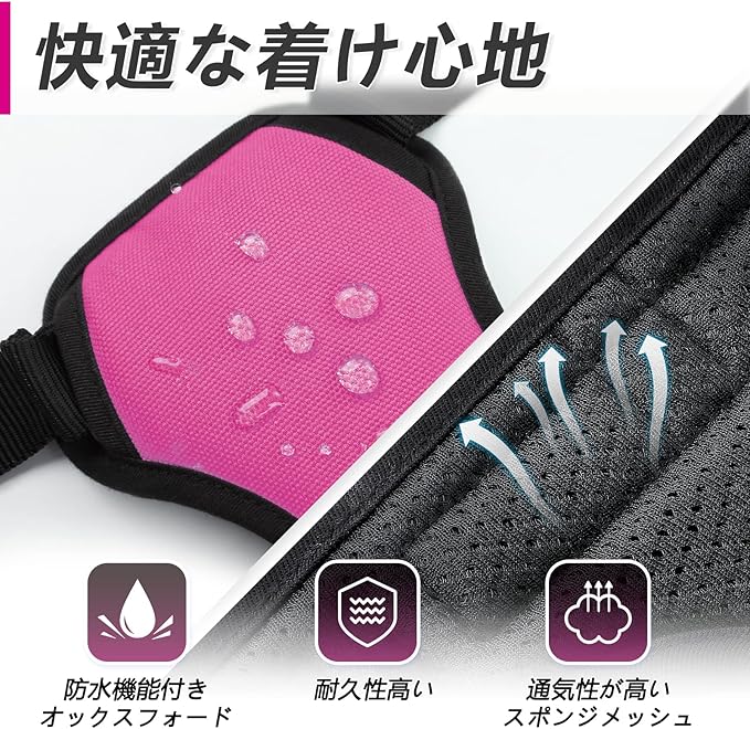 Eagloo Dog Harness Medium Sized Dog, No Pull Service Vest with Reflective Strips and Control Handle, Adjustable and Comfortable for Walking, No Choke Pet Harness with 2 Metal Rings, Rose Red, M-Mewly Pet