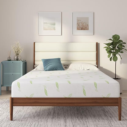 NapQueen King Size, 6 Inch Anula Green Tea Infused Memory Foam Mattress, Bed in a Box, CertiPUR-US Certified Mattress