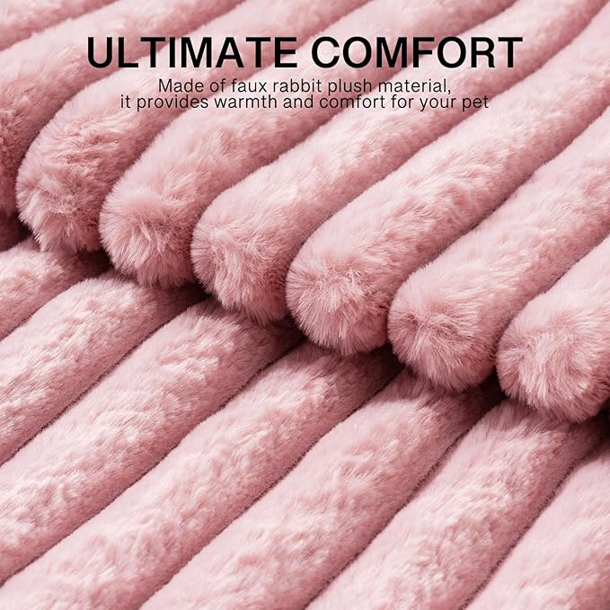 MEWOOFUN Dog Bed for Medium Dogs, Washable Large Cat Beds for Indoor Cats, Donut Pet Bed for Dogs and Cats with Anti-Slip Bottom (Pink, 27"x27"x10")-Mewly Pet