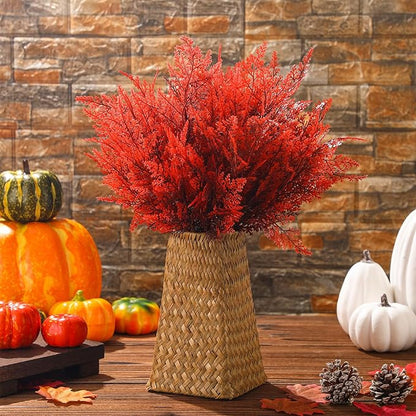 Crowye 40 Bundles Artificial Fall Flowers for Outdoor Decoration UV Resistant Faux Mums Plastic Plants for Garden Cemetery Porch Window Fireplace Patio Home Indoor Autumn Thanksgiving Fall Decor