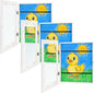 Zenacolor Kids Artwork Frames Changeable - Front-Opening to Display & Store 100 pcs - Set of 3 Kids Art Frame Includes Wall Hooks & Stand - 10x12.5cm - White