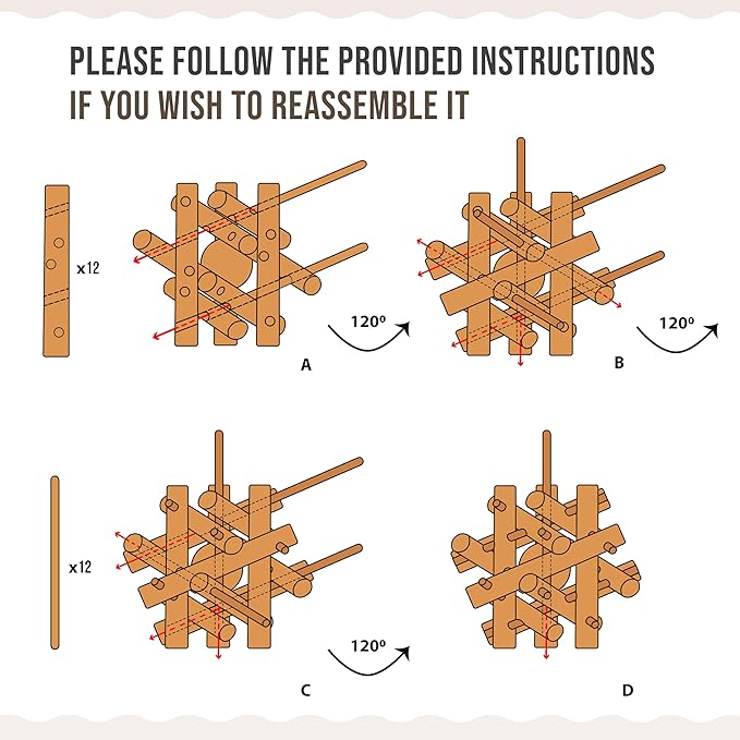 Wooden Chewing Toy for Small Animals, Natural Wood for Rabbit, Guinea Pig, Bunny, Chinchilla (Colorless)-Mewly Pet