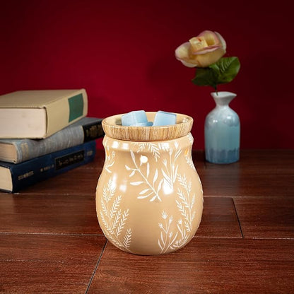Scentsationals Wax Melt Warmer, Wax Warmer for Scented Wax Melts - Autumn Collection Hattie Leaves - Candle Wax Melter for Fragrance Cubes and Tarts