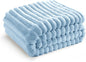 Bedsure GentleSoft Blue Fleece Blanket for Couch - Cozy Soft Blankets for Women, Cute Small Throws for Girls, Light Blue, 50x70 Inches