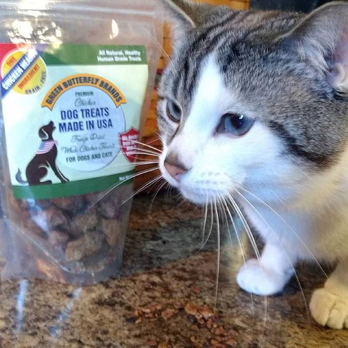 Freeze Dried Chicken Heart Dog Treats Made In USA. All Natural Freeze-Dried Raw Snacks for Dogs and Cats. One Ingredient. High Protein. Heart Health. Irresistible Training Treat-Mewly Pet