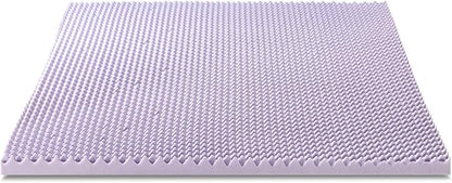 Best Price Mattress 2 Inch Egg Crate Memory Foam Mattress Topper with Soothing Lavender Infusion, CertiPUR-US Certified, Dorm Essentials, Full
