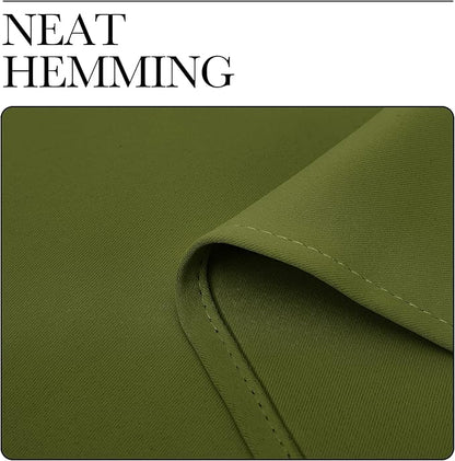NICETOWN Olive Green Blackout Curtains 40 inches Length for Kitchen, 2 Panels, 29" Wide, Thermal Insulated Decoration Drapes for Small Window