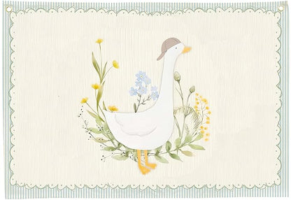 Silly Goose Nursery Rectangular Canvas Banner-Boho Flag Wall Sign Decor for Boys Toddler Kid, Baby Room Above Crib Bedroom Playroom Kindergarten Reading Room Decor-Baby Shower Birthday Christmas Gift