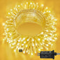 Ollny 120LED 40FT String Lights, Waterproof Connectable Christmas Lights with Timer 8 Modes, Warm White Plug in Fairy Light for Indoor Outdoor Bedroom Xmas Tree Holiday Party Decorations