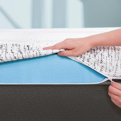 Subrtex Memory Foam Mattress Topper King, 3 Inch Mattress Topper for Pressure Relieving, Breathable Bed Toppers Mattress Pads with Removable Washable Cover