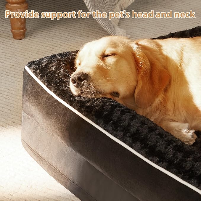 BFPETHOME Orthopedic Dog Beds for Large Dogs-Waterproof Sofa Pet Bed with Removable Washable Cover,Big Dog Bed with Waterproof Lining and Nonskid Bottom,Pet Bed for Large Dogs