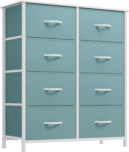 YITAHOME Fabric Dresser for Bedroom, Tall Storage 8 Drawers, Black Dresser & Chest of Drawers, Storage Drawer Organizer for Closet, Bedroom, Living Room