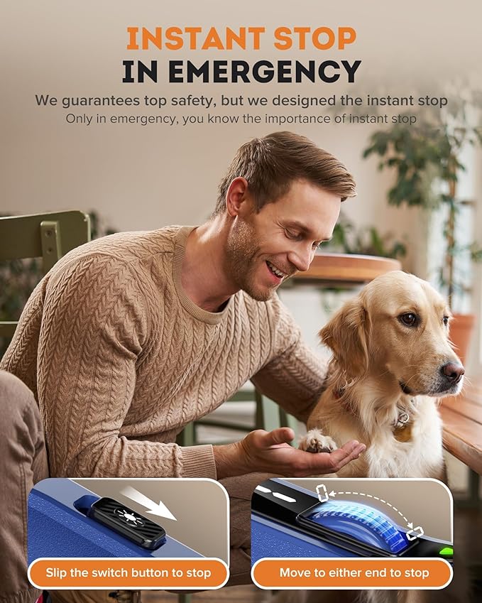 YABIFE 7-Speed Pet Nail Grinder with Light – Heavy Duty, Whisper Quiet Nail Trimmer for Dogs, Cats, Birds & Small Animals – Single-Handed Operation-Mewly Pet