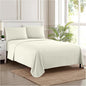 Split King Sheets - Breathable Luxury Sheets with Full Elastic & Secure Corner Straps Built In - 1800 Supreme Collection Extra Soft Deep Pocket Bedding Set, Sheet Set, Split King Size, Ivory