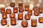 40 Pcs Assorted Amber Candle Holders Bulk- Amber Tealight Candle Holder for Fall Wedding Decor, Votive Candle Holders for Fall Home Decorations, Vintage Table Decor