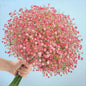 N&T NIETING Babys Breath Artificial Flowers Bulk, 24Pcs Fake Gypsophila Bouquet Flowers Real Touch Faux Babies Breath Arrangement for Wedding Floral Party Home Centerpieces Vase Decoration, Pink