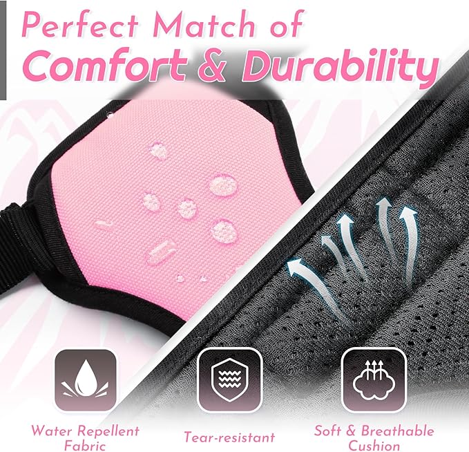 Eagloo Dog Harness Small Sized Dog, No Pull Service Vest with Reflective Strips and Control Handle, Adjustable and Comfortable for Easy Walking, No Choke Pet Harness with 2 Metal Rings, Pink, S-Mewly Pet