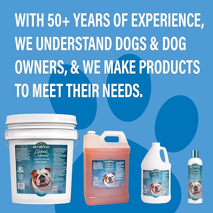 Bio-Groom Oatmeal Dog Shampoo – for Allergies and Itching, Cruelty-Free, Dog Bathing Supplies, Puppy Shampoo for Sensitive Skin, Made in USA, Anti-Itch Dog Products – 5 Gallons-Mewly Pet
