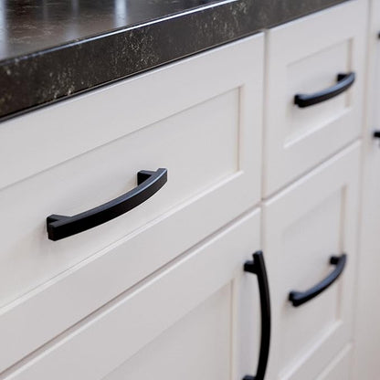 Franklin Brass (5-Pack) – Matte Black Cabinet Handles, 5-1/16 Inch Hole Center, Pulls for Drawers, Kitchen Cabinet Door, Dressers | Pierce