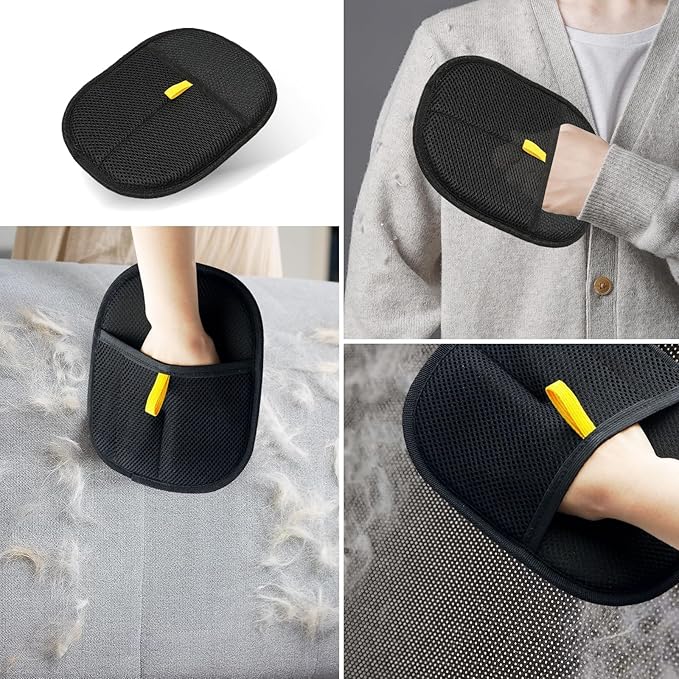 2pcs - Pet Hair Removel Glove for Cats & Dogs, Electrostatic Pet Hair Removal Gloves for Couch, Cat Grooming Gloves, Reusable Cat and Dog Hair Removel for Sofas, Furniture, Carpets and Curtains-Mewly Pet