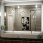 Keonjinn 55 x 36 Inch LED Bathroom Mirror with Backlit, Anti-Fog Vanity Mirror, CRI90+ HD Tempered Glass, Stepless Dimmable, High Lumen, UL Listed, IP44 Waterproof, Horizontal/Vertical