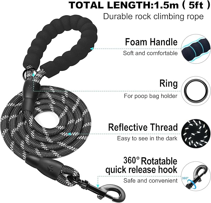 haapaw Dog Harness with Leash Set, No Pull Adjustable Reflective Step-in Puppy Harness with Thickened Padded Vest for Extra-Small/Small Medium Dogs-Mewly Pet