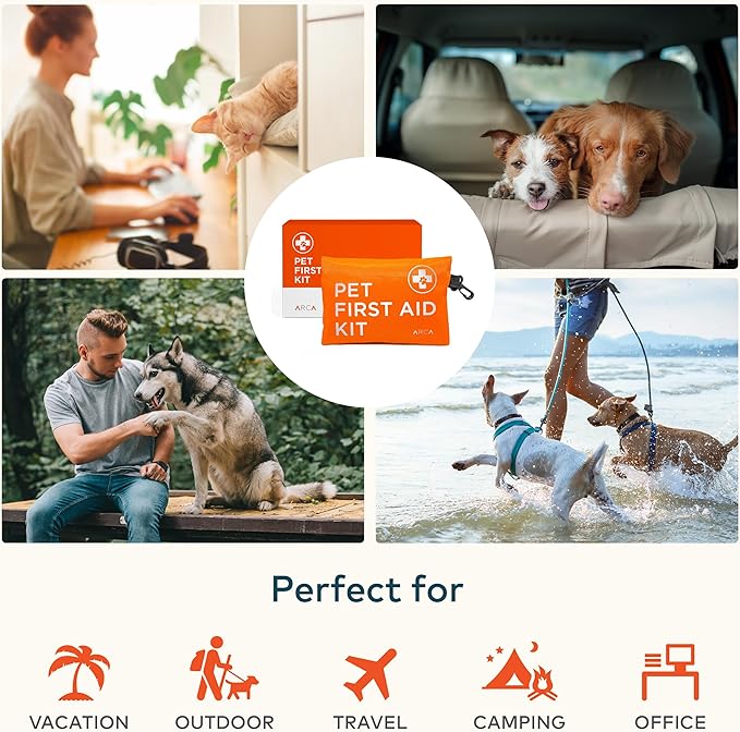 Dog First Aid Kit - Pet Emergency Kit - Water Resistant High Visibility Reflective First Aid Pouch Dog Camping Essentials for Hiking, Backpacking, Sports, Hunting-Mewly Pet