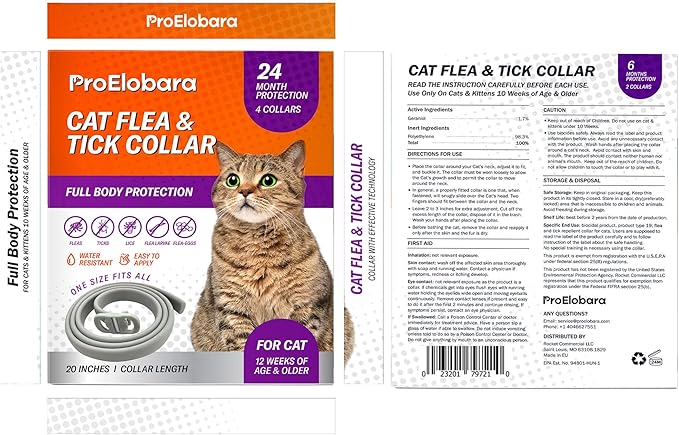 Flea and Tick Prevention Collars for Cats: Effective Pet Flea & Tick Treatment for Cats - Waterproof Adjustable Flea Tick Collars for Large & Small Cat, Outdoor Fleas Ticks Control for Kittens 4 Pack-Mewly Pet
