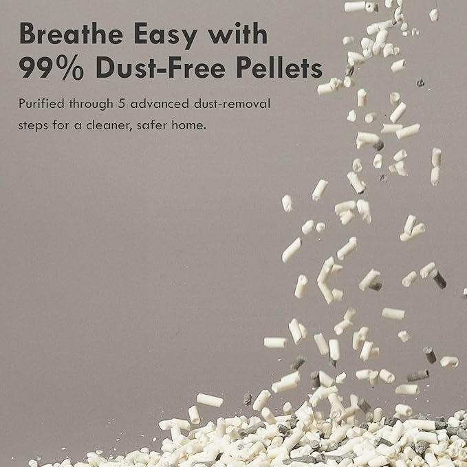 Lady N Pellet Tofu Cat Litter Yosemite Woody Scent, Strong Clumping, Ultra Absorbent, Dust-Free Low Tracking, Water-Soluble, Natural Ingredients, Enviro-Probiotic for Odor Control 9lb-Mewly Pet