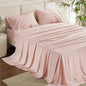 Bedsure Full Size Bed Sheets, Cooling Sheets, Rayon Derived from Bamboo, Breathable & Soft, Deep Pocket Up to 16 Inches, Hotel Luxury Silky Bedding for Hot Sleepers, Pink
