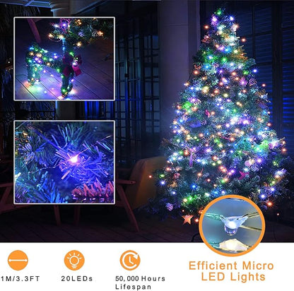 Fairy Lights Battery Operated, 12-Pack Mini String Lights, 20 LED 7ft Twinkle Firefly Small LED Lights for Craft Mason Jars Bedroom Wedding Party Table Christmas Decoration (Mix-Colored)