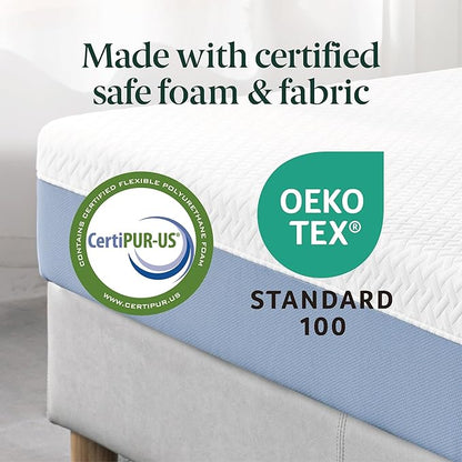 ZINUS 8 Inch Full Cooling Essential Memory Foam Mattress [NewVersion], Fiberglass Free, Medium Feel, Breathable Cooling Layers, Certified Safe Materials