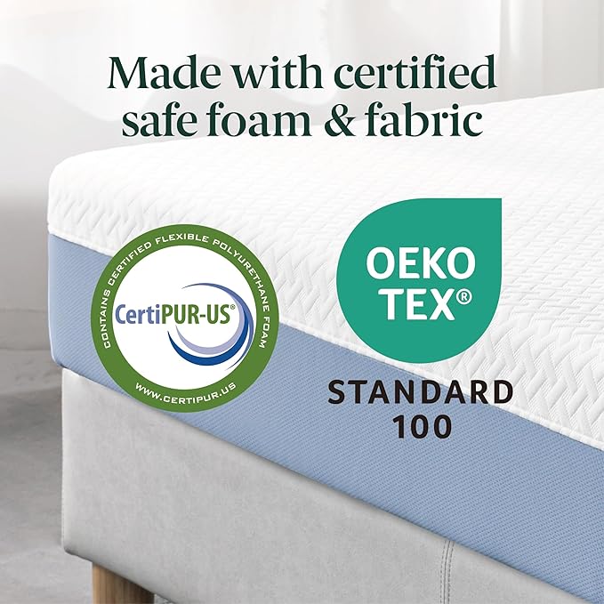 ZINUS 8 Inch Queen Cooling Essential Memory Foam Mattress [NewVersion], Fiberglass Free, Medium Feel, Breathable Cooling Layers, Certified Safe Materials