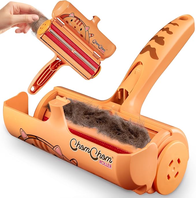 ChomChom Roller Pet Hair Remover - Reusable Cat and Dog Lint Rollers for Furniture, Couch, Car, and Clothes - Limited Cat Edition﻿-Mewly Pet