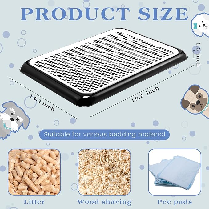 Mifoci 1 Pcs Dog Pee Pad Holder Potty Tray Portable Dog Litter Box Toilet Training for Indoor Outdoor Small Medium Large Pet Puppy-Mewly Pet