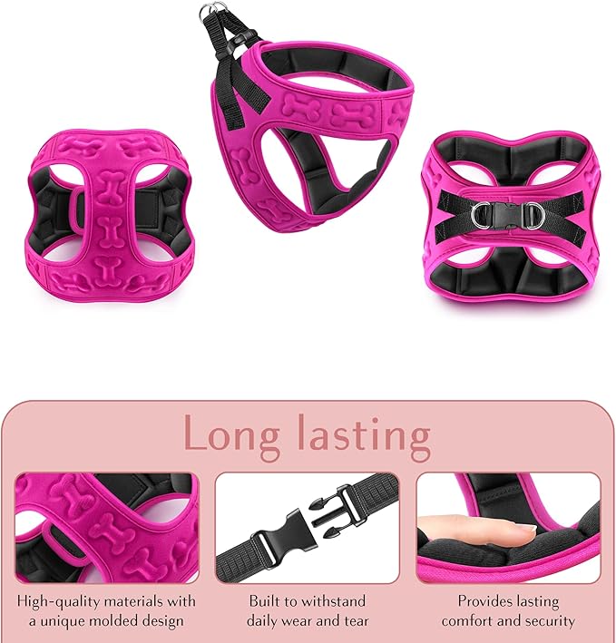 Comfort Fit Dog Harness Soft Padded No Pull Harness with Adjustable Buckles for Small Medium Large Dogs Step in Pet Vest with Easy Control Handle for Walking Jogging Running Training Dogs & Puppies-Mewly Pet