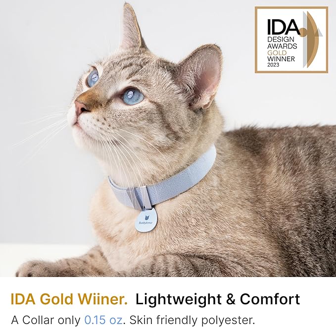 Safety Cat Collar Pro - U.S. IDA Gold Awarding Design, Elastic Quick Release Cat Collar with Buckle Non Breakaway - Lightweight for Kitten All Small Large Cats (Blush Pink, S 5.9-11.8")-Mewly Pet