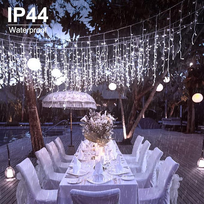 Brightown Icicle Lights Outdoor, 40Ft White Christmas Lights with 81 Drops and 432 LED Icicle Drops, Remote and Timer Controlled, Perfect for House Eaves and Wedding Decor, Pure White