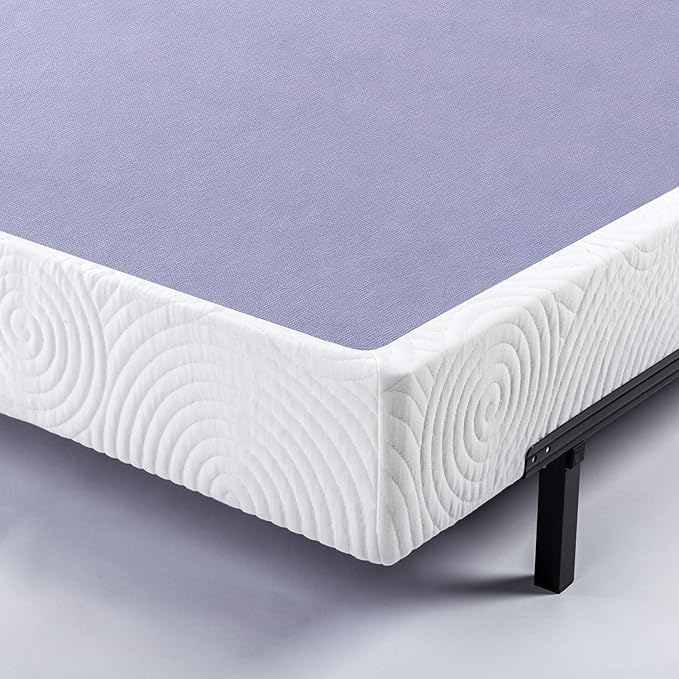 ZINUS Metal Box Spring with Wood Slats, 7.5 Inch Mattress Foundation, Sturdy Steel Structure, Easy Assembly, Queen