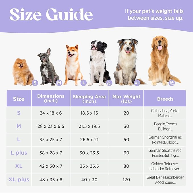 LE SURE Cute Dog Beds for Extra Large Dogs, Orthopedic Waterproof XL Pet Bed with Sides, Non-Slip and Egg-Crate Foam Big Dog Couch Sofa with Washable Removable Cover, Beige-Mewly Pet