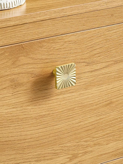 5 Pack Gold Cabinet Knobs Square Brushed Brass Drawer Pulls Bathroom Dresser Handles Hardware Zinc Alloy