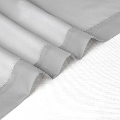Chyhomenyc Light Grey Sheer Curtains 72 Inch Length 2 Panels, Light Filtering Soft Airy Rod Pocket Voile Window Curtain Drapes for French Door Bedroom Living Room, Each 42Wx72L Inches