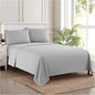 Twin Sheets - Breathable Luxury Sheets with Full Elastic & Secure Corner Straps Built In - 1800 Supreme Collection Extra Soft Deep Pocket Bedding Set, Sheet Set, Twin, Silver