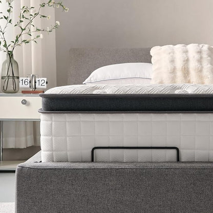 Twin Mattress 14 Inch, Hybrid Twin Size Mattress in a Box, Medium Feel, 3 Layer Premium Foam with Pocket Springs for Motion Isolation and Pressure Relieving, 75"x39"x14", 100-Night Trial
