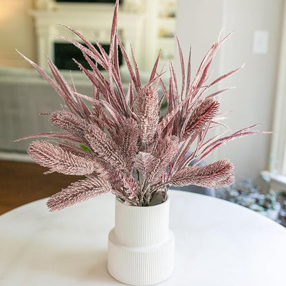 7 PCS Artificial Fall Stem Fake Plants, 26 in Fake Leaves Autumn Greenery Branches Fall Flowers Faux Foliage DIY Stems for Vase Thanksgiving Home Kitchen Office Indoor Centerpiece Table Decoration